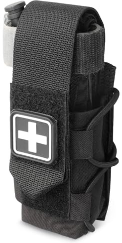 WYNEX Tourniquet Holster, IFAK Molle-väska liten, EMT första hjälpen-kit EDC-tillbehör för friluftsliv och vandring