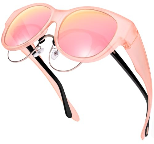 URUMQI Überzieh Sonnenbrille für Herren Damen | Polarisiert TR90 Rahmen Sonnenbrille UV-Schutz Überbrille für Fahren