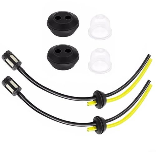 HEIBTENY 6 Stück Benzinfilter-Kit, Benzinschläuche mit Filter, Benzinfiltersatz, Kraftstoffschlauch für Rasenmäher, Freischneider, Trimmer, Kettensägen, Heckenscheren, Astmaschinen