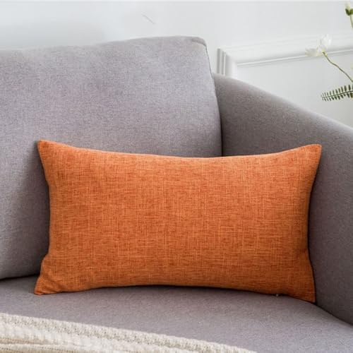 SWJ-swjssb Sofa Kissenbezug 40x60/50x70 Kissenbezüge 60x70, Kuschelkissen Bezug 40x70 Zierkissenbezug Dekokissen Sofakissen Mit Reißverschluss Kissenhülle 50x80 Dekorative(Orange,60x70 cm)