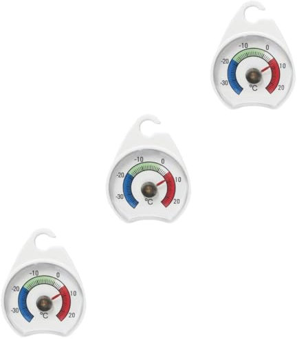 Cabilock 3stücke Kühlschrankthermometer Mit Präzisionsanzeige Analoges Temperaturmessgerät Für Kühlschrank Und Gefrierschrank Benutzerfreundlich Kompakt Und Leicht Aus Langlebigem