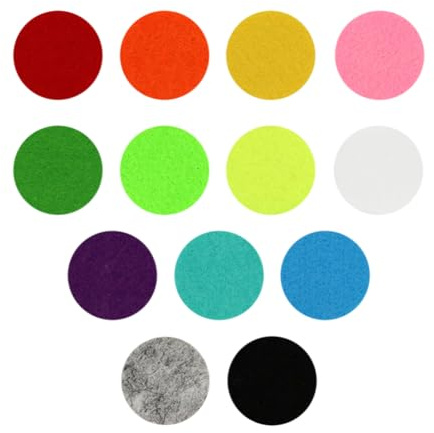 FSSTUD 260 Pcs 30mm Round Aromatherapy Refill Pads Essential Oil Diffuser Felt Pads Car Air Freshener Replacement Pads Vent Clip Oil Scent Diffuser Pads Car Perfume Fragrance Pads