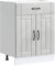 vidaXL Lucca Engineered Wood Kitchen Base Cabinet - Adjustable Feet, Ample Storage, Concrete Grey, 60x46x81.5cm, Modern Cupboard for Bowls Plates & Appliances