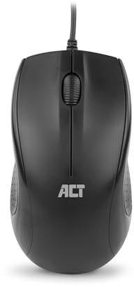 ACT Maus mit Kabel Optischer Sensor, 1000 DPI, Leichtgewicht – AC5006 | für Computer, Monitore und Drucker