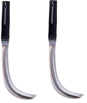 SUPVOX 2pcs Long Handle Scythe Mowing Knife Garden Tool for Reaping Weeding and Harvesting