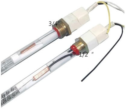 yaoqijie 1 pièces tubes de chauffage à quartz for chauffe-eau solaire radiateur élément chauffant tube de quartz chauffage tube de chauffage électrique 220v 1500w lasting(DN20)