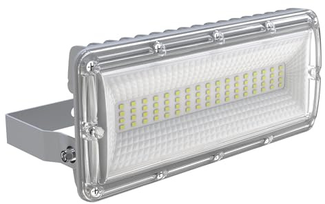 SUFUYA LED-strålkastare utomhus 50 W 7000 lm, 6500 K kall vit superljus LED strålkastare utomhus, IP67 vattentät utomhusstrålkastare justerbar 180° strålkastare för stadion, terrass, gata, garage