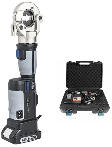 Kit di crimpatura idraulica elettrica – Pinza crimpatrice professionale per capicorda elettrici per terminali elettrici, gamma 16-300 mm², in acciaio fuso