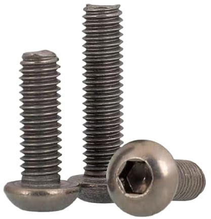 Socket Column Head, 20PCS Pure Titanium Hexagon socket Column Head titanium screws TA2 fasteners(M2X10 20PCS)
