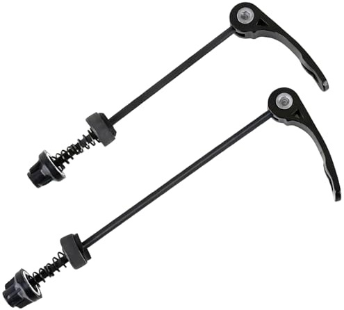 ZY-otu 2 Stück Schnellspanner Fahrrad，Ultraleicht, Schwarz, für Vorder- und Hinterrad, Aus Robuster Aluminiumlegierung,Schnellspanner für Rennrad/Mountainbike