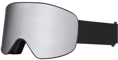 TXLEAPEY Professionella skidglasögon herr dam anti-dimma snö skidåkning skydd vinter vuxen sport, Svart silverlins, Taille unique