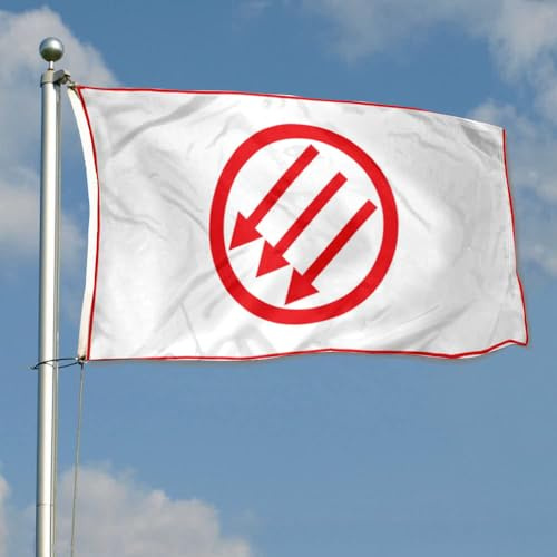 Drapeau Des Trois Flèches Front De Fer Allemand Front Eiserne Social-Démocrate Blanc Garden Flag Colorée Bannière Durable Drapeau De Jardin Décoration Pour Intérieure Extérieure Pelouse 90X152Cm