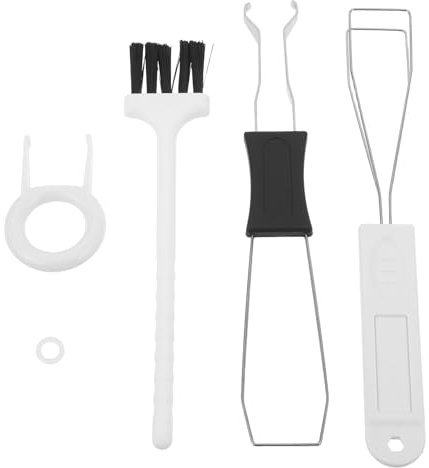 Hoement Extracteur de Touches de Clavier Mécanique, Kit 5 Pièces Blanc | Métal et Plastique, Brosse de Nettoyage Incluse, Poignée Ergonomique Compacte, 1 Set pour Entretien