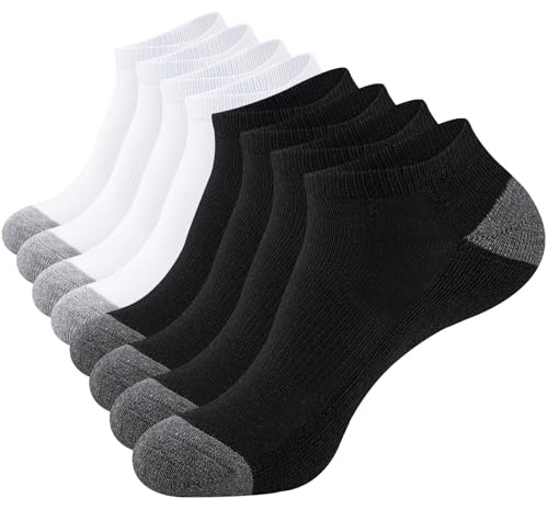 SockWaddles Hombre Calcetines Tobilleros Deportivos, 8 Pares,Transpirables