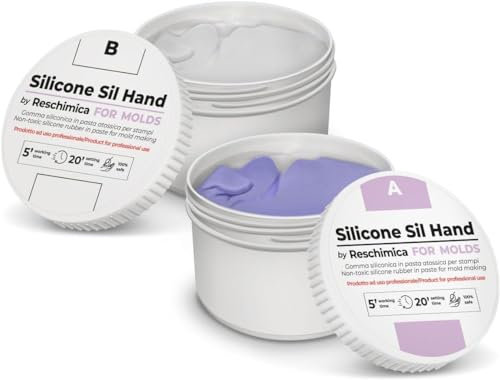 SIL Hand Silicone Putty 1:1 | Non-Toxic Mold Making Silicone Paste | Quick-Curing, Skin-Safe Rubaforma for Small Moulds, Jewelry, Crafts & DIY Projects (500 gr)
