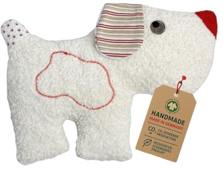 Efie Dinkel-Bio-Wärmekissen Hund – 100% Bio-Baumwolle (kbA), herausnehmbares Dinkelkorn-Inlett, handgefertigt in Deutschland – nachhaltiges Wärmekissen - GOTS zertifiziert