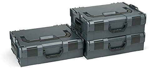 L-BOXX 136 Gr2 Antracite Vuota 3er Set - Sistema di Trasporto Innovativo