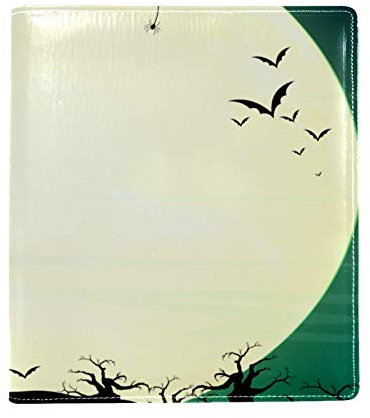 Halloween Castle and Full Moon dehnbarer Bucheinband, passend für die meisten Hardcover-Lehrbücher bis zu 22,1 x 16 cm, selbstklebender Stoff, Schulbuchschutz, waschbar und wiederverwendbar