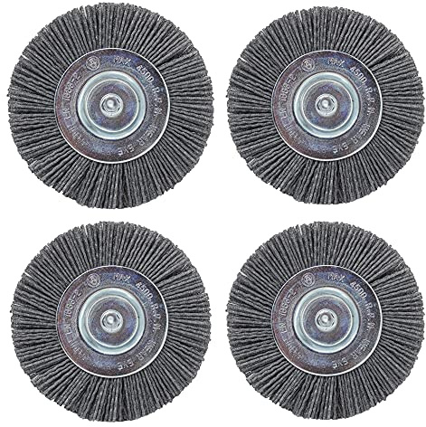 Ersatzbürsten 4X FixedByU Unkrautbürsten passend für Güde Fugenreiniger GFR 401 Art. 94319 Ersatz Bürsten Nylon Kunststoff Fugenbürste Fugenkratzer Universal-Reinigungsbürste (4X Nylonbürste)