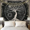 Betylifoy Arazzo Albero della Vita Luna e Sole Arazzo Appeso a Parete Nero Mandala Psichedelico Arazzo da Parete Stellato Decorazione da Parete Hippie per Camera da Letto (Albero, 130x150cm)