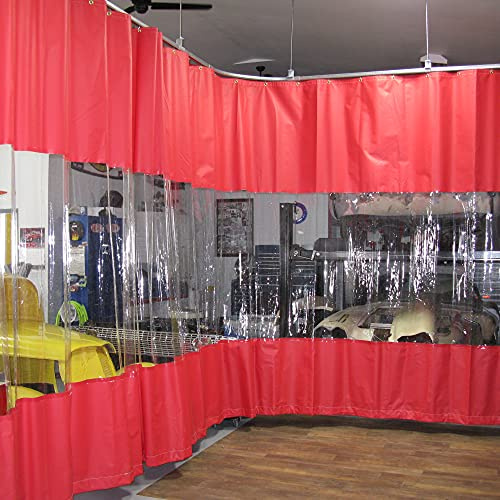 AKON Curtain Track Garage Divider Curtains | Manage Your Garage Space | Quick Rolling and Easy to Clean | Divide Work Areas Quickly
