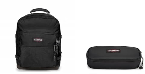 EASTPAK ULTIMATE Rucksack, 27 L - Black (Schwarz) & OVAL Single Federmäppchen, 27 L - Black (Schwarz)