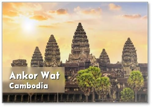Sunrise at Ankor Wat, Siem Reap, Cambodia, Fridge Magnet