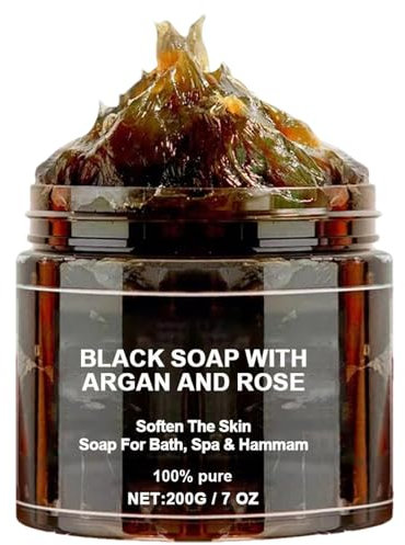 Morocco Black Soap, Morocco Body Scrub Black Soap Dispenser, Savon Marocain Naturel, African Black Soap Bar, Savon Noir Rafraîchissant Pour Femmes, Hommes