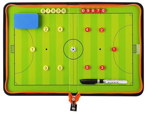 Lavagna tattica futsal portatile per allenatori futsal con magneti, pennarello per lavagna bianca, gomma