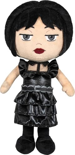 Schmidt Spiele 42833 Wednesday Addams in Ball Gown, 33 cm Plush Figure, Multi-Colour