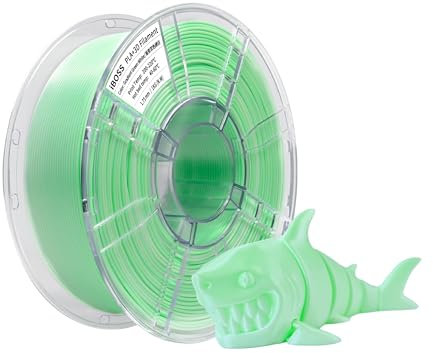 iBOSS PLA+ Filament 1,75 mm, 3D-Druckerfilament, Genauigkeit +/-0,02 mm, 1 kg Spule (2,2 Pfund) geeignet für die meisten FDM-Drucker, Seidenverlauf grün und weiß