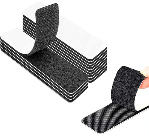 Rubans Adhésifs,20 x 70mm 30 Bande Bande Agrippantes Adhésives Bande Souple Aimantée Autocollante Scratch Double Face Rubans Adhésifs Bande Ruban Scratch Pour Moustiquaire Fenetre