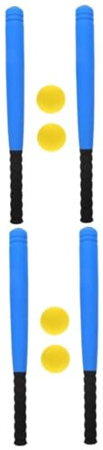 2 Sätze Baseballs chläger Halloween-Plüsch-Fledermaus Schläger und Ball Fledermäuse schaumstoffball baseballschläger Outdoor-Baseballschläger Baseball-Versorgung Blue Yardwe