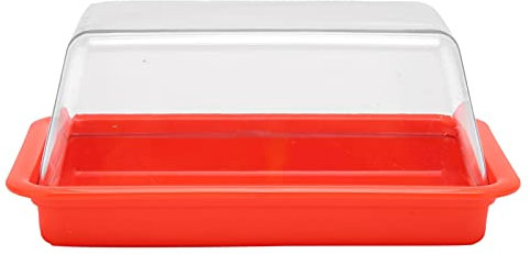 de Mantequilla con Tapa, Recipiente de Queso de Plástico Cuadrados con Tapa Transparente y Cuchillo de Mantequilla de de con para Encimera para Mesa de Comedor, Cocina,