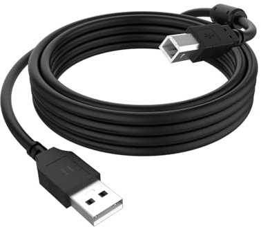MIDI Controller Cable, 10ft USB A to USB B MIDI Controller Cable Cord for Audio Interface, Yamaha Casio Piano, Keyboard, DAC, Microphone, Mixer, Speaker, Monitor, Instrument, for Laptop Mac PC