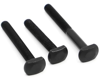 M6 M8 M10 M12 noir en acier au carbone T forme poinçon fraiseuse vis tige filetée(30mm,M6 2pcs)