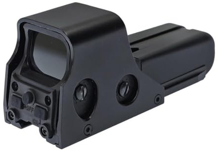 OpTacs 552 Style Tactical Sight Leuchtpunktvisier mit Rot-Grün-Absehen, Helligkeit verstellbar, Picatinny-Montage, Airsoft Reflexvisier aus Metall für schnelles Zielen (Schwarz)