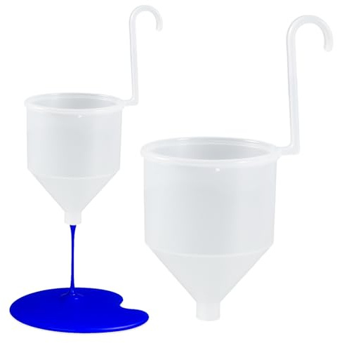 Kingdder 2 vasos de viscosidad para pulverizadores de pintura, consistencia líquida, espesor, tazas medidoras de pintura para barniz y tintas de laca