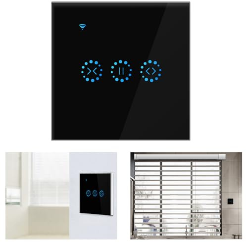 Lot de 4 interrupteurs de volet roulant Wi-Fi compatibles avec les volets roulants, minuteur intelligent, pour volet roulant, compatible avec télécommande d'application