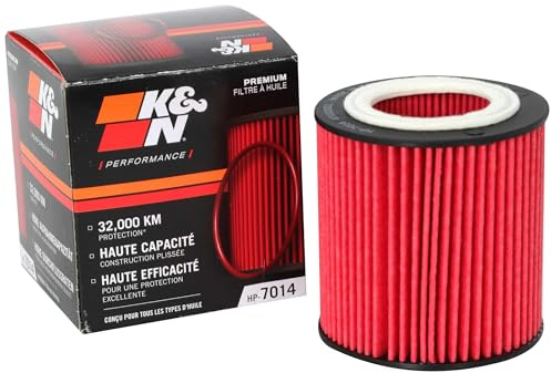 K&N Premium Oil Filter: 20,000 Mile Engine Protection, High Capacity/High Efficiency: Compatible with BMW, (See Product Description for Select Models), HP-7014