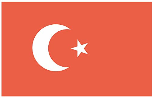 Indigos UG Auto Aufkleber Türkei 15 cm - glatt - LS182G - Autoaufkleber Fahne - Sticker Flagge - Heckscheibe, Spoiler, Tuning - UV-beständig und selbstklebend