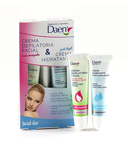 Daen Crema facial para depilación y post hidratante, paquete de 2