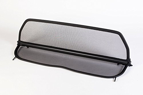 GermanTuningParts Windschott für Peugeot 206 Cabriolet - Klappbar - mit Schnellverschluss – Schwarz | Windabweiser | Windblocker | Wind Deflector