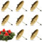 Wishstar Candelero para Corona de Adviento Navidad Diámetro 8 cm, Juego de 8 Portavelas de Oro para Corona de Adviento con Mandril