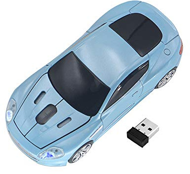 Aikchi Kabellose Sportwagen Maus, Kabellos Auto Desktop Laptop Maus, 2,4GHz Optische für MD (Azure)