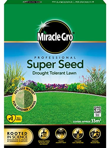 Miracle-Gro Professional Drought Tolerant Lawn Seed, 33 m2