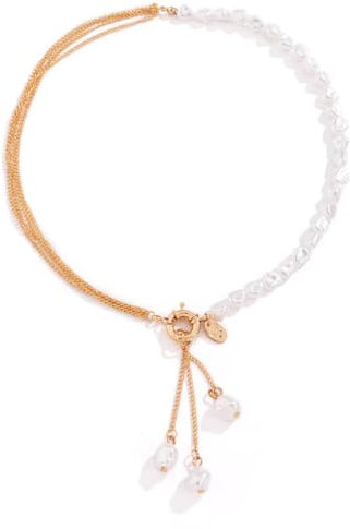 Bysonglezai Halskette Schmuck Jewelry Ketten Frauen Herren Necklace Lange Quaste Anhänger Halskette Damen Perlen Kette Halskette Trend Lasso Hochzeit Schmuck Goldfarbe