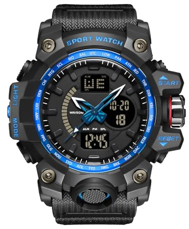 RORIOS Relojes Mujer Hombre Digital Unisex Reloj Militares Deportivo Relojes de Pulsera Multifuncional Impermeable Reloj para Hombre Mujer