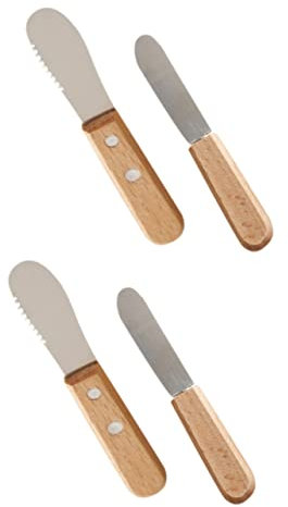 VILLFUL 2ensembles Set De Couteaux à Fromage Et Épandeurs De Confiture Ustensiles De Cuisine Et Outils De Pâtisserie Pour Fromage Et Beurre Compact Et Ergonomique Pour Déguster Et