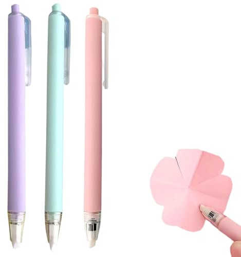 Artisanat Couteau Découper Manuel Stylo, Crayon Cutter Stylo avec Lame Céramique Cutter Craft Pen Mini Bureau Stylo Cutter Céramique Lame Coupe-Papier DIY Dessin Papier Journal Dessin Étudiant(3 Pcs)